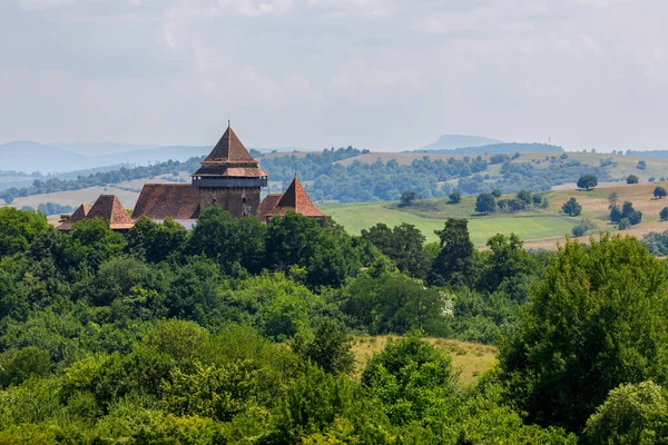 stock image The fortified church of Viscri in Romania
