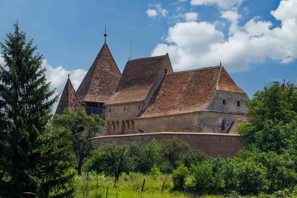Ufortyfikowany Kościół Alma Vii Rumunii — Zdjęcie stockowe