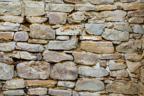 Een Muur Van Natuurlijke Stenen Stockfoto