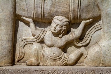 Yungang Grottoes 'un Çin' deki Buda 'ları.