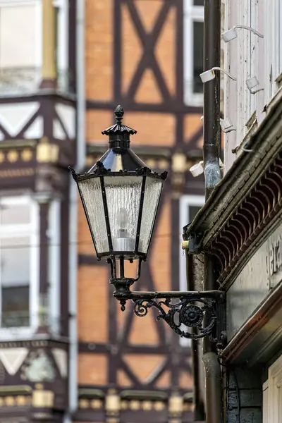 Stock image The historic street lantern of Marburg