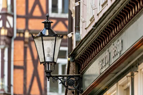 Stock image The historic street lantern of Marburg