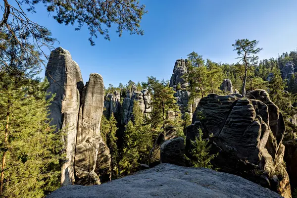 stock image Die Felsenstadt Adrspach Weckelsdorf im Braunauer Bergland 