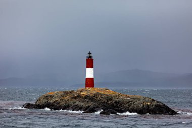 Arjantin 'deki Beagle Kanalı' ndaki Deniz Feneri.