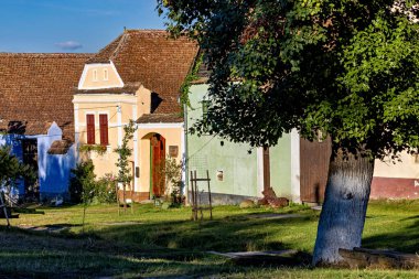 The Transylvanian Saxon Farms in Viscri clipart