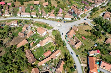 The Village of Roades with the fortified Church clipart