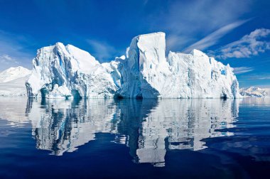 Glacier and Iceberg in the Antarctic Landscape clipart