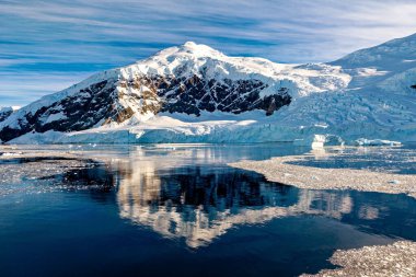 Glacier and Iceberg in the Antarctic Landscape clipart