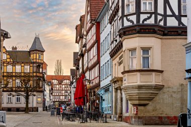 The city center with the half timbered houses of Witzenhausen in Hesse clipart