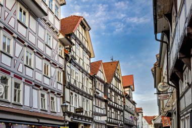 The city center with the half timbered houses of Witzenhausen in Hesse clipart