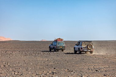 Off Road Adventure in the Sahara Desert of Algeria  clipart