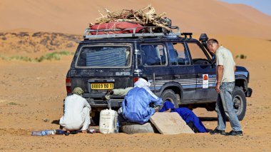 Off Road Adventure in the Sahara Desert of Algeria  clipart