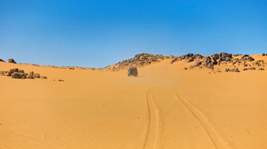 Off road Adventure in the Sahara Desert in Algeria clipart