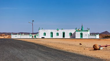 Sahara çölündeki Cezayir köyü.