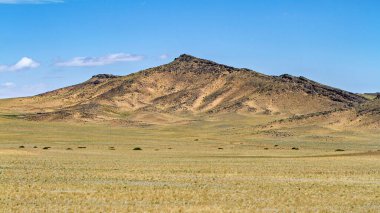 Moğolistan 'daki Gobi Çölü manzarası.