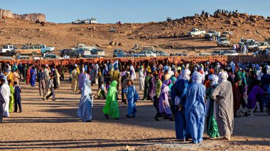 People at the tuareg festival in Tamanrasset Algeria, November 19, 2011