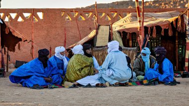 Tuareg People in the Sahara Desert of Algeria at Tamanrassetm November 19, 2011
