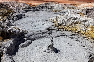 Çamur volkanı Bolivya 'da.