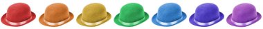 Yedi melon şapka, gökkuşağı rengi, şeffaf arkaplan