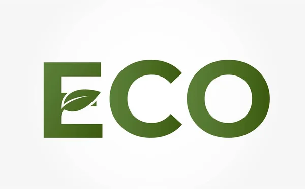 Eco Icoon Milieuvriendelijk Ecologisch Milieusymbool Geïsoleerde Vector Kleurenbeeld — Stockvector