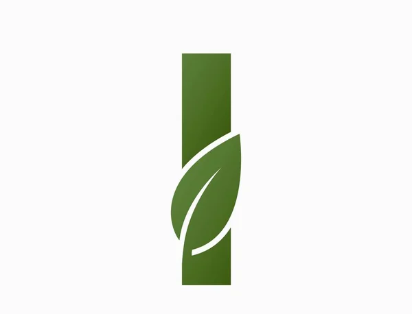 Letra Pequena Com Folha Logotipo Ecológico Criativo Natureza Ambiente Elemento —  Vetores de Stock