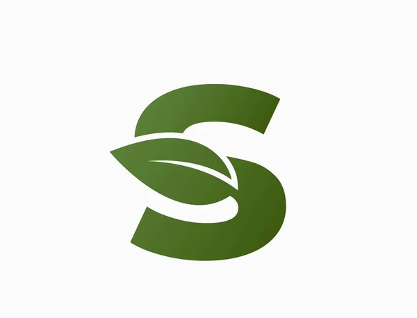 Letra Pequena Com Folha Alfabeto Logotipo Eco Natureza Ambiente Elemento —  Vetores de Stock