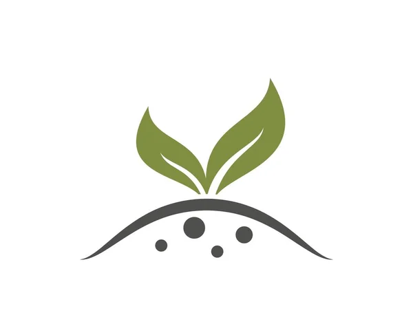 种子萌芽图标 植物发芽 种植和农业符号 孤立矢量图像 — 图库矢量图片