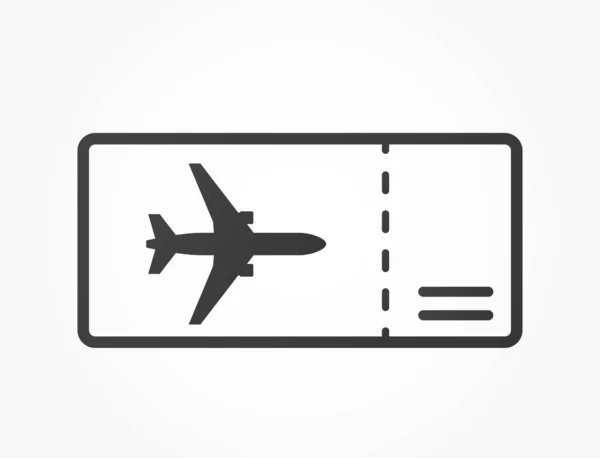 Ícone Linha Bilhetes Voo Férias Símbolo Viagem Aérea Imagem Vetorial — Vetor de Stock