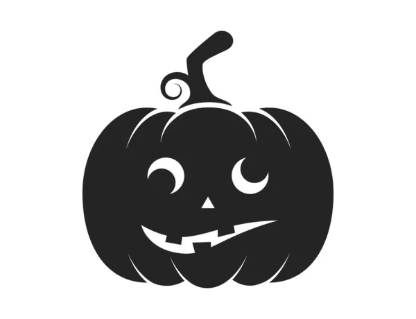Divertido Icono Calabaza Halloween Símbolo Otoño Para Diseño Web Imagen — Vector de stock
