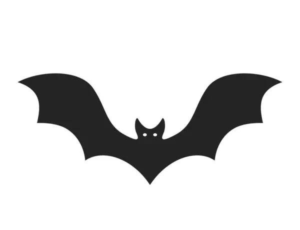Bat Icon Halloween Nocturnal Animals Symbol Isolated Vector Image Simple — Stock Vector