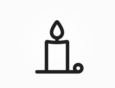 Noel mum hattı ikonu. Noel, Yeni Yıl ve kış tasarımı için izole vektör resmi