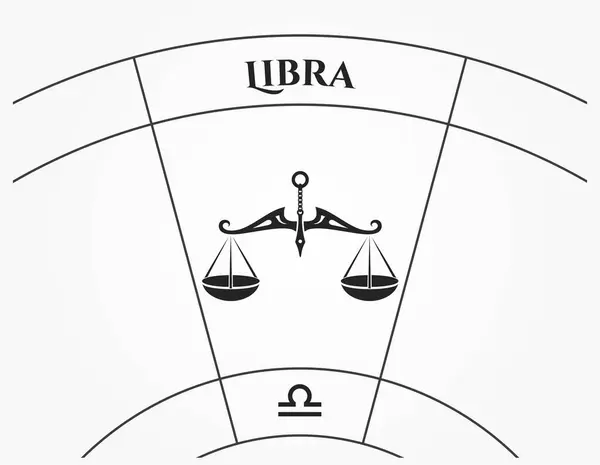 Segno Zodiacale Della Bilancia Simbolo Astrologico Oroscopo Immagine Vettoriale Isolata Vettoriali Stock Royalty Free
