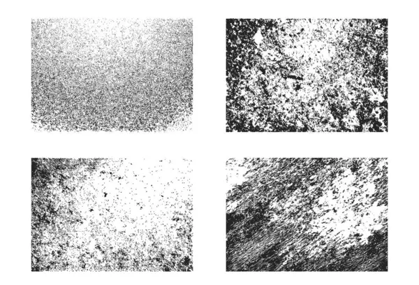 Siyah grunge ses dokusu ayarlandı. Soyut arkaplan tasarımı. Beyaz arkaplanda izole vektör desenleri