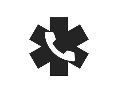 Acil tıp ikonunu ara. Doktor Icon 'u ara. Tıbbi yardım sembolü. basit biçimdeki izole vektör resmi