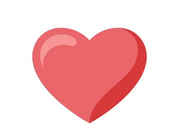 Kırmızı kalp çizimi. Aşk, romantik ve sevgililer günü tasarım elementi. izole vektör resmi