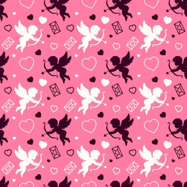 Sevgililer günü kusursuz desen. Oklu aşk tanrısı. Romantik ve aşk geçmişi. Sevgililer Günü Tasarımı