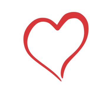 Çalı çırpı kalbi. Aşk sembolü. Sevgililer Günü tasarımı için izole vektör ögesi