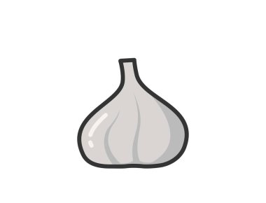 Sarımsak çizimi. Sebze, tarım ve hasat sembolü. Doğal organik gıda. İzole vektör resmi