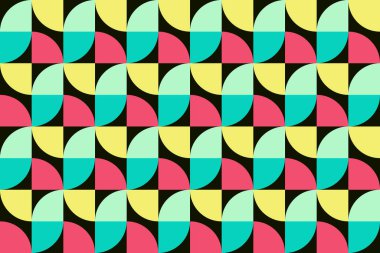 Modern renksiz geometri yarım daire deseni. Soyut geometrik arkaplan