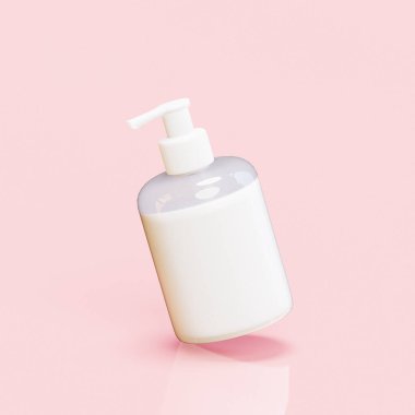 Personal hygiene product icon. Soap dispenser. 3D render