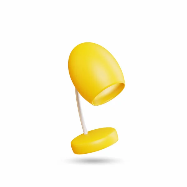 Ikona Zaopatrzenia Szkolnego Żółta Lampa Renderowanie — Zdjęcie stockowe