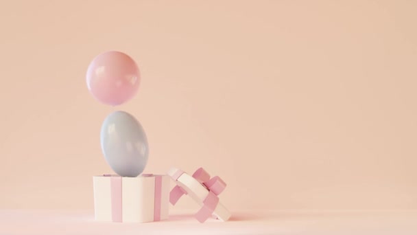 Balon Berwarna Dan Confetti Terbang Dari Kotak Hadiah Konsep Perayaan Stok Rekaman Bebas Royalti
