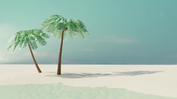 Animasi Looping Mulus Dari Pantai Tropis Musim Panas Yang Kosong Klip Video
