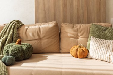 Örgü Kabaklar ve Konforlu Tekstil ile Sonbahar Kanepesi