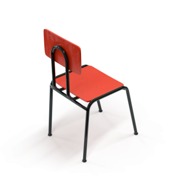 Sette çocukların kırmızı okul koltuğu