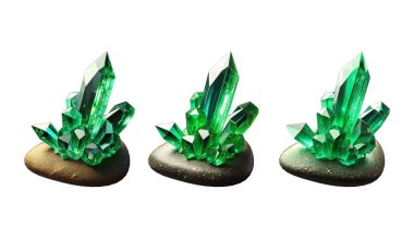 Güzel, yeşil, nadir kristal