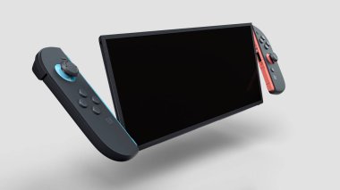 Agua Boa, Minas Gerais, Brezilya - 31 Ocak 2025 - Yeni Nintendo Anahtarı 2 sol tarafında yüzüyor