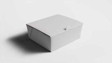 Beyaz bir arka planda beyaz kağıt çerez kutusu