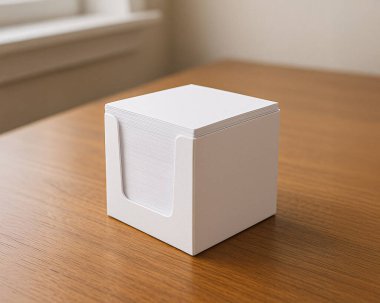 Masadaki beyaz not defteri