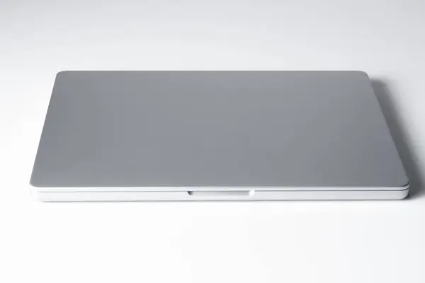 Grey Laptop Isolated White Background — Stock Photo, Image